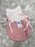 MAC ILUSION Mykonos Girls White & Strawberry Pink Romper - 0140