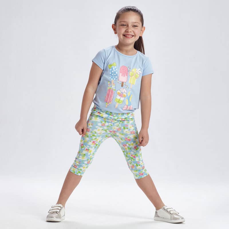 MAYORAL Girls Floral Print Cropped Leggings