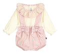 AW25 CALAMARO Berg Girls Pink Gingham Jam Pant Set - 11178
