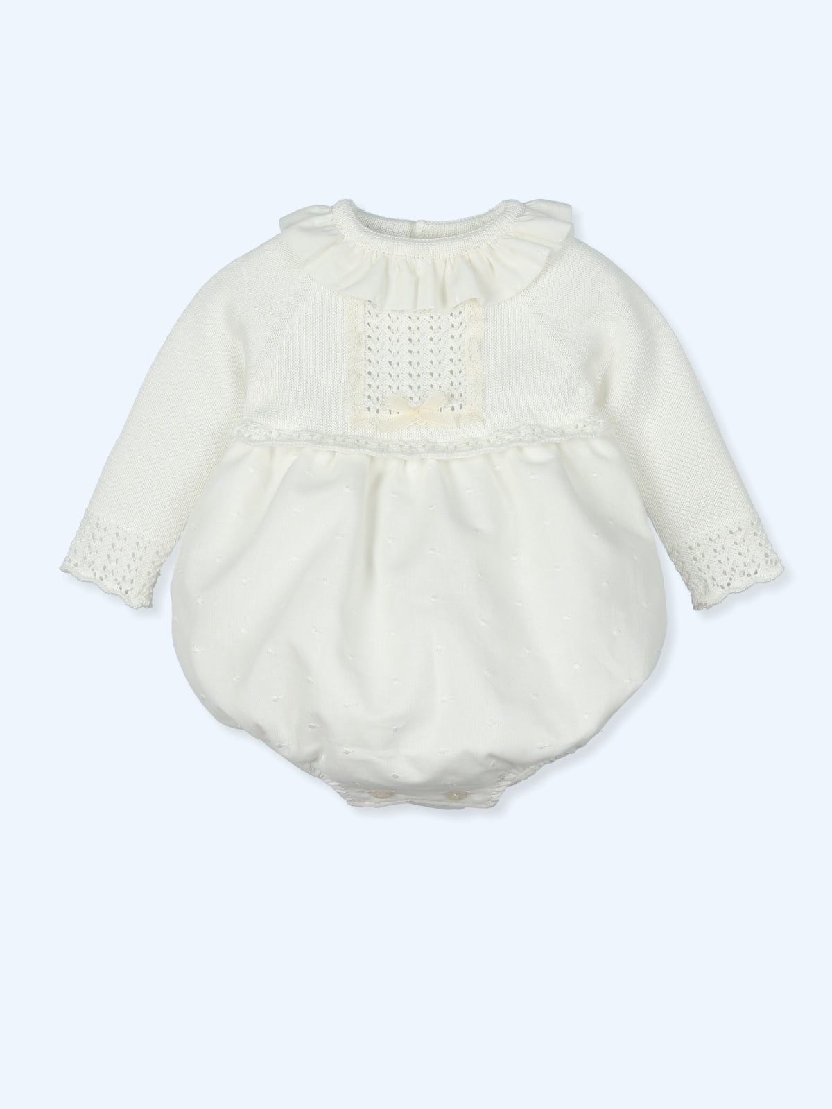 MAC ILUSION SS25 Sensitive Girls Cream Knitted Romper - 9789