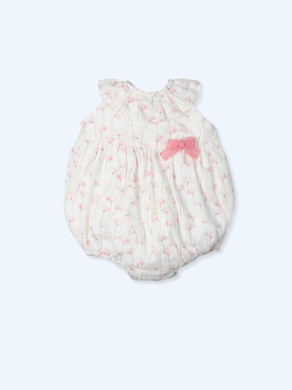 MAC ILUSION Blossom Pink Girls Dandelion Print Romper - 9782