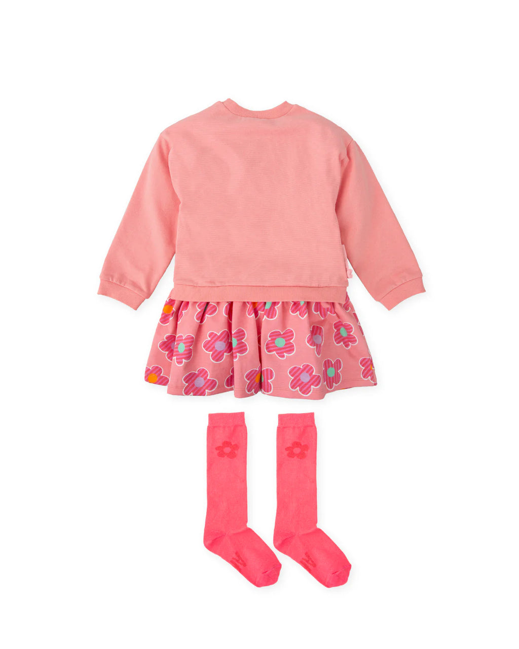 AW25 AGATHA RUIZ DE LA PRADA Girls Pink Flower Dress & Socks