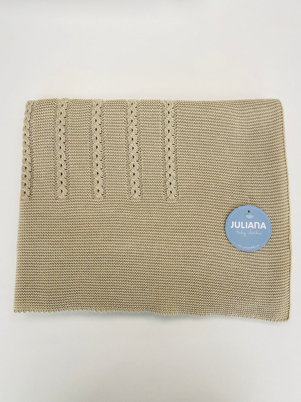 JULIANA Canela Boys Beige Knitted Blanket - 26014