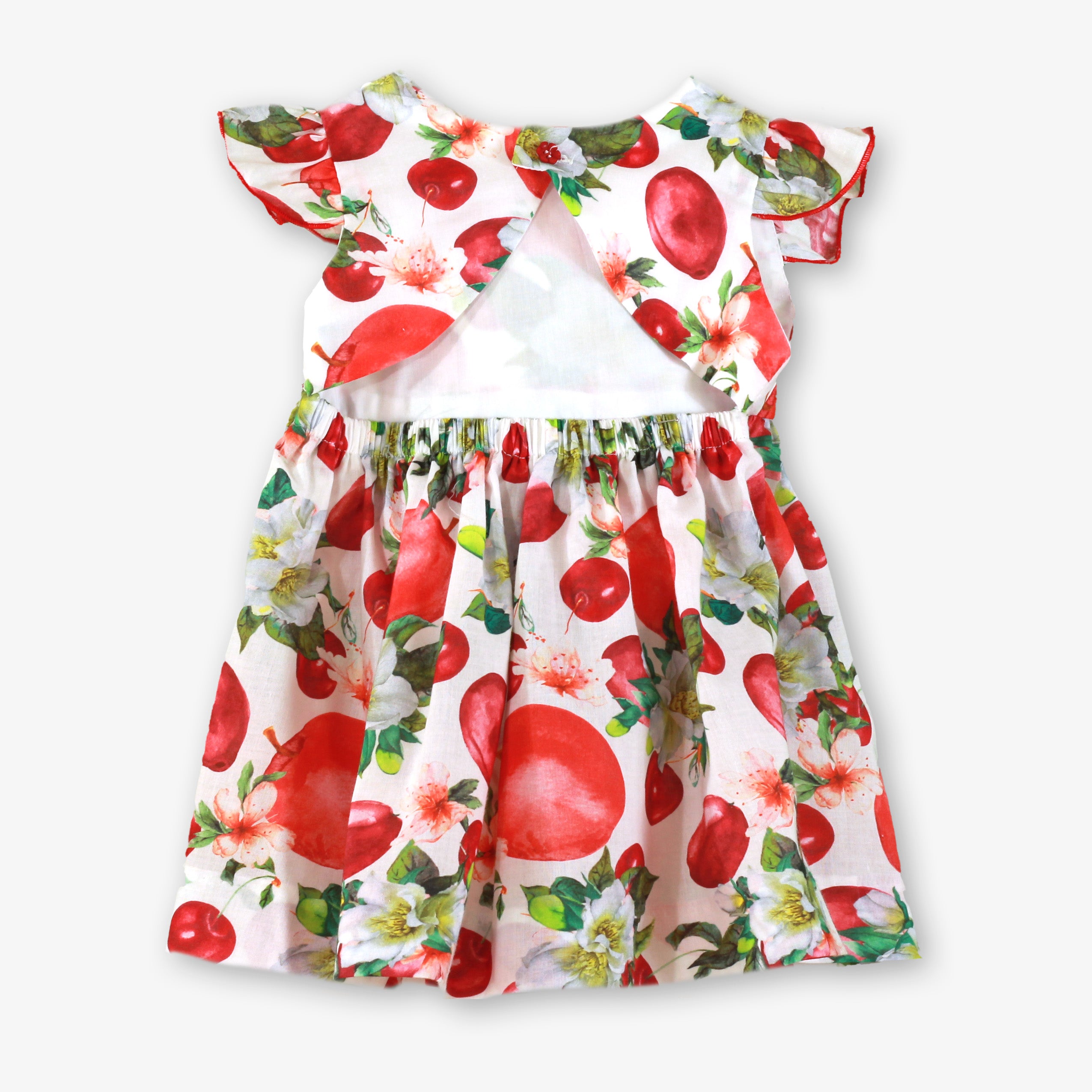 MIRANDA Red Fruit Print Girls Dress - 501V