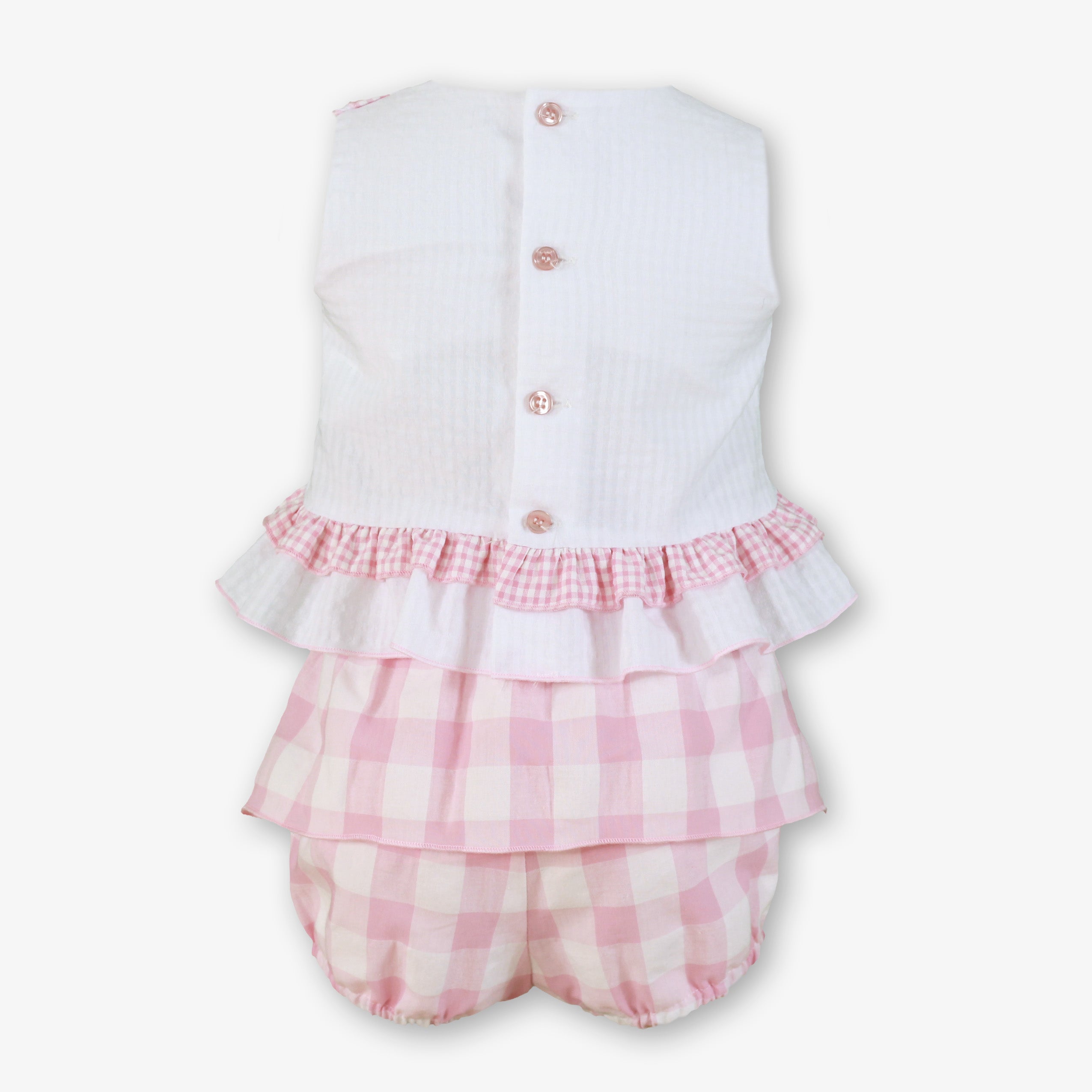 MIRANDA Pink Gingham Girls Shorts Set - 502/23