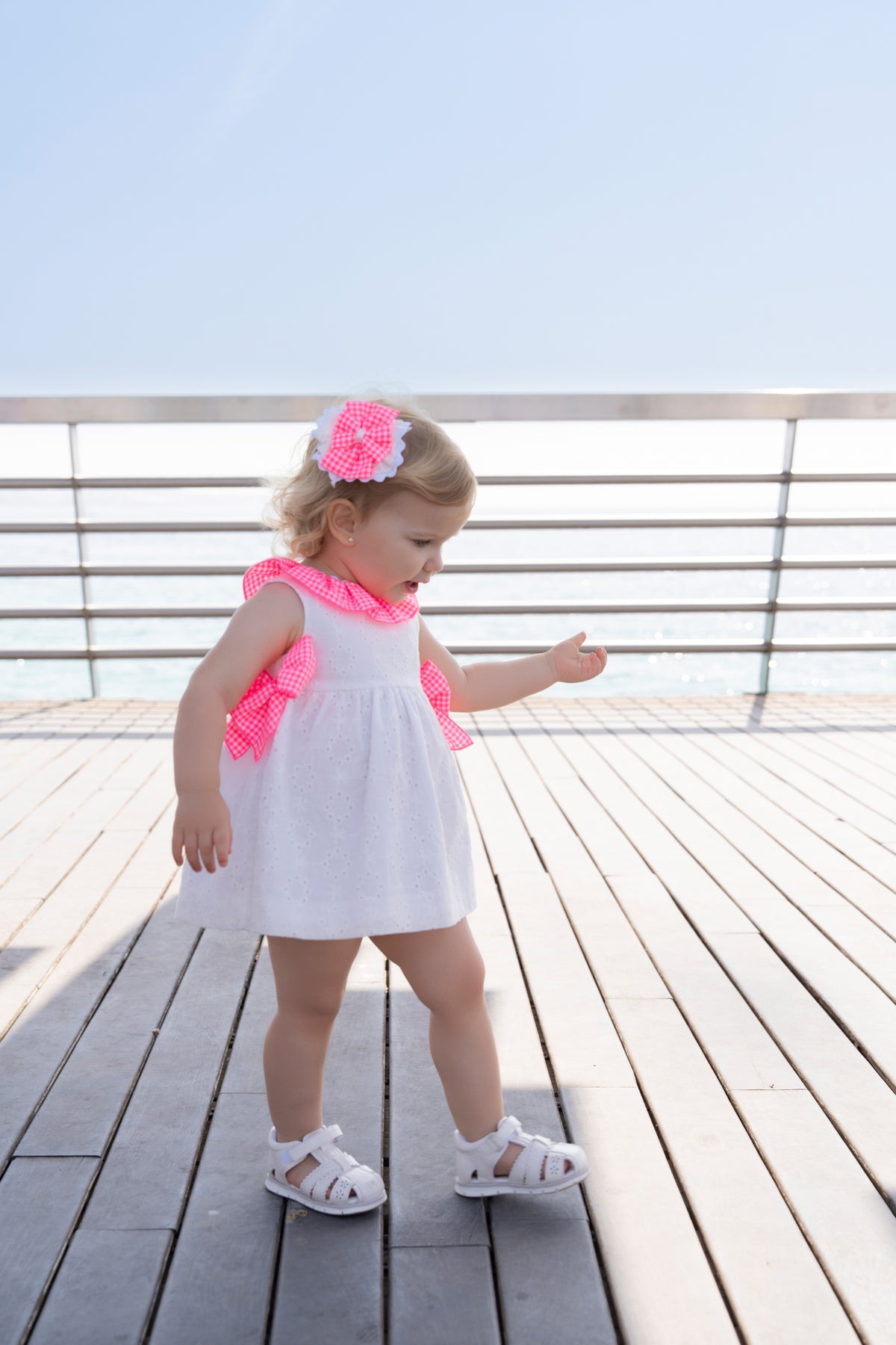 MIRANDA Neon Check Girls Dress - 504V