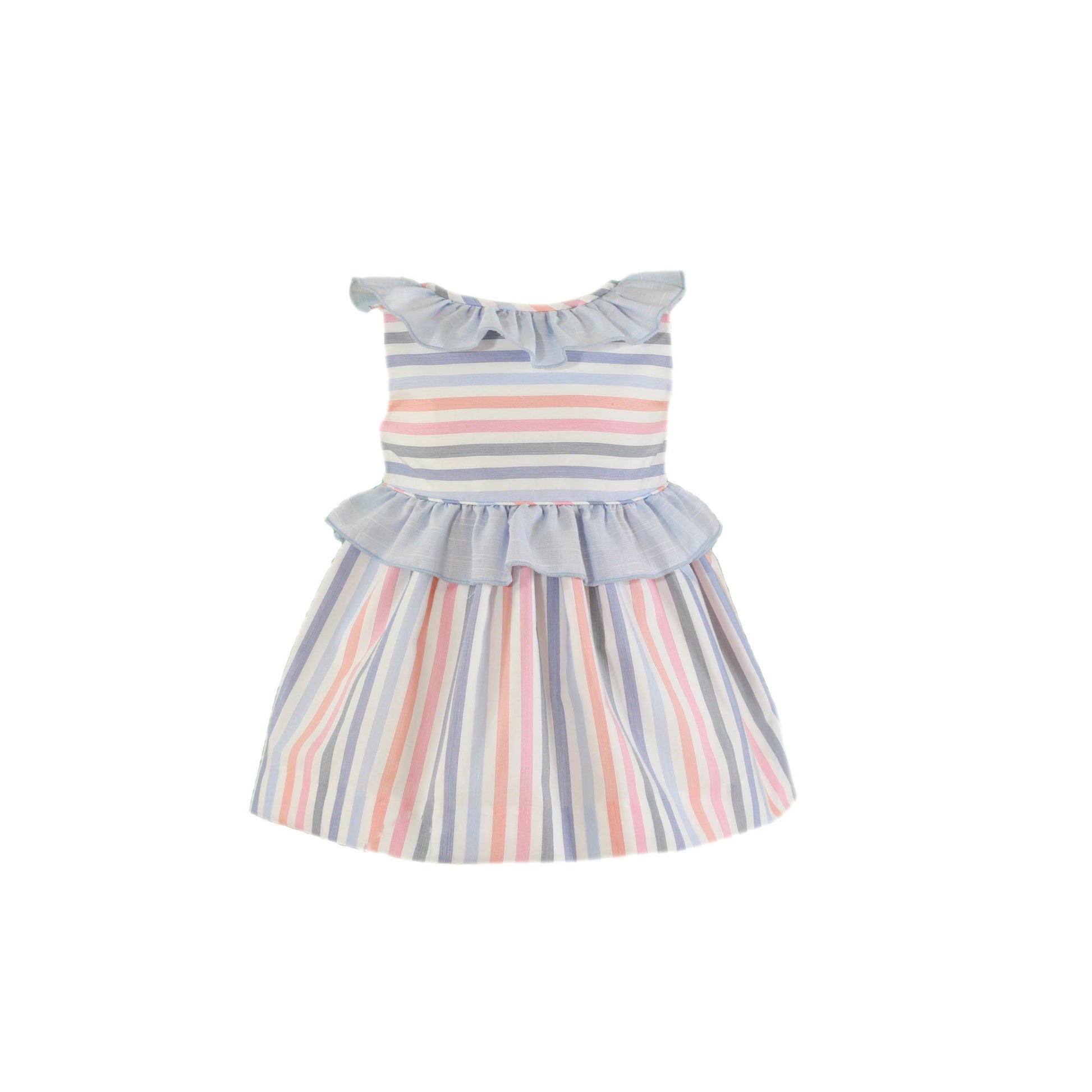 MIRANDA Candy Stripe Baby Girls Blue Dress - 504