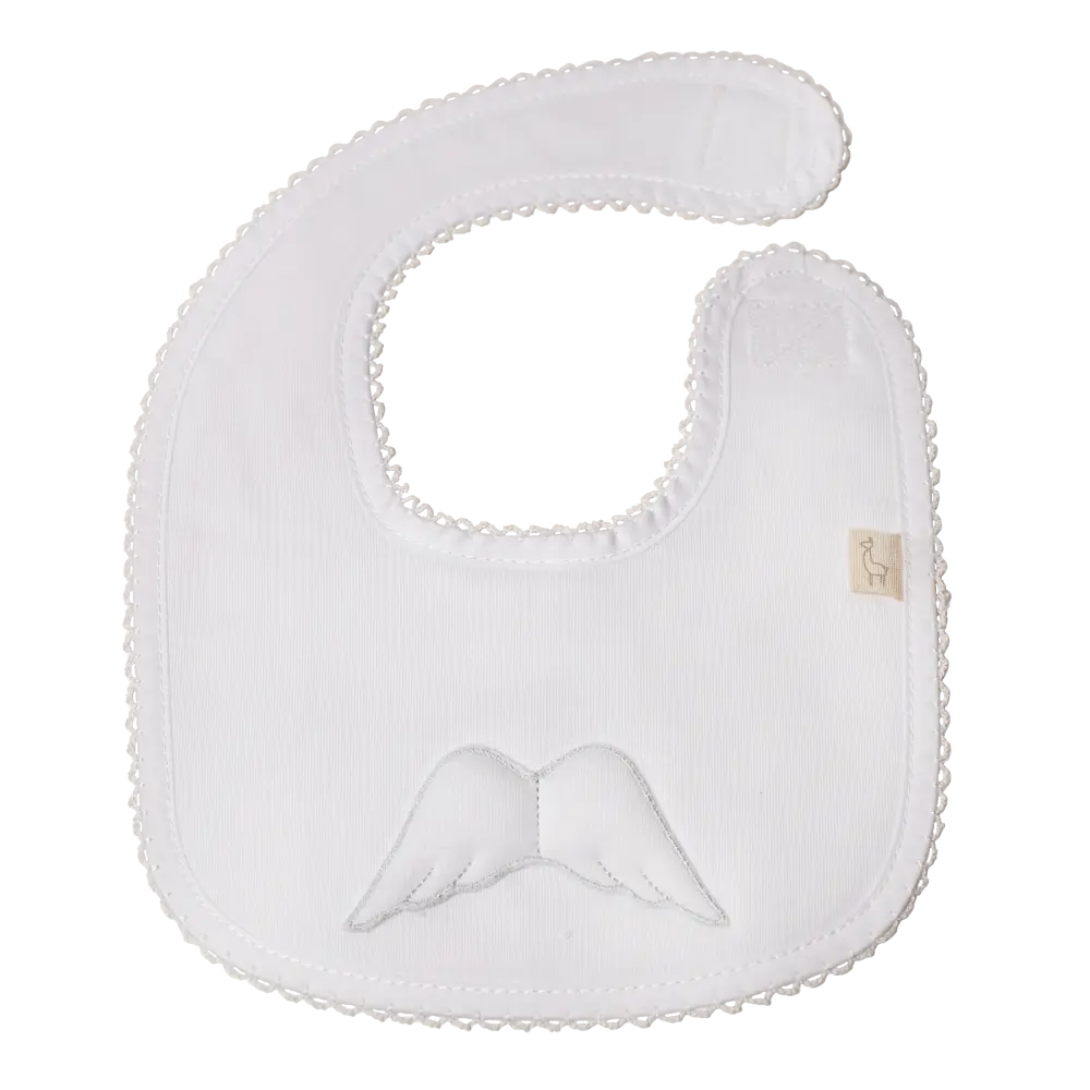 Baby Gi Angel Wings White Unisex Bib