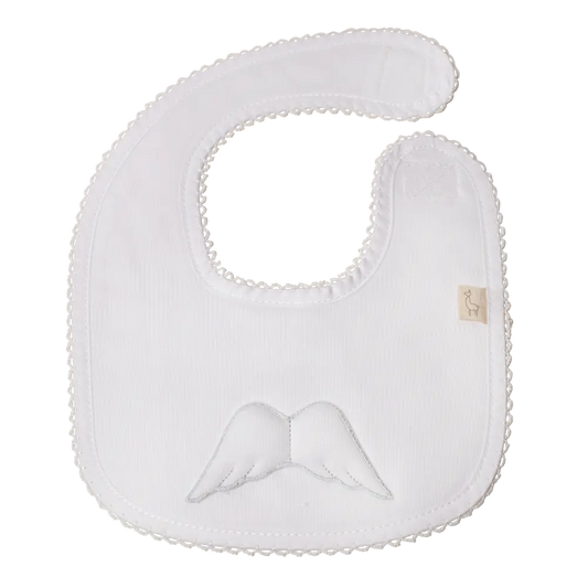 Baby Gi Angel Wings White Unisex Bib