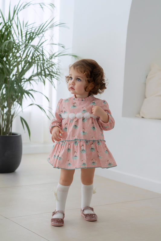 AW25 MIRANDA Pink Girls Ballerina Dress - 518V