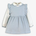 AW25 MIRANDA Girls Blue Check Blouse & Pinafore - 520V