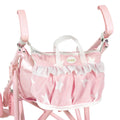 La Niña Carlota Pink and White Star Print Dolls Pram Bag - lifestyle