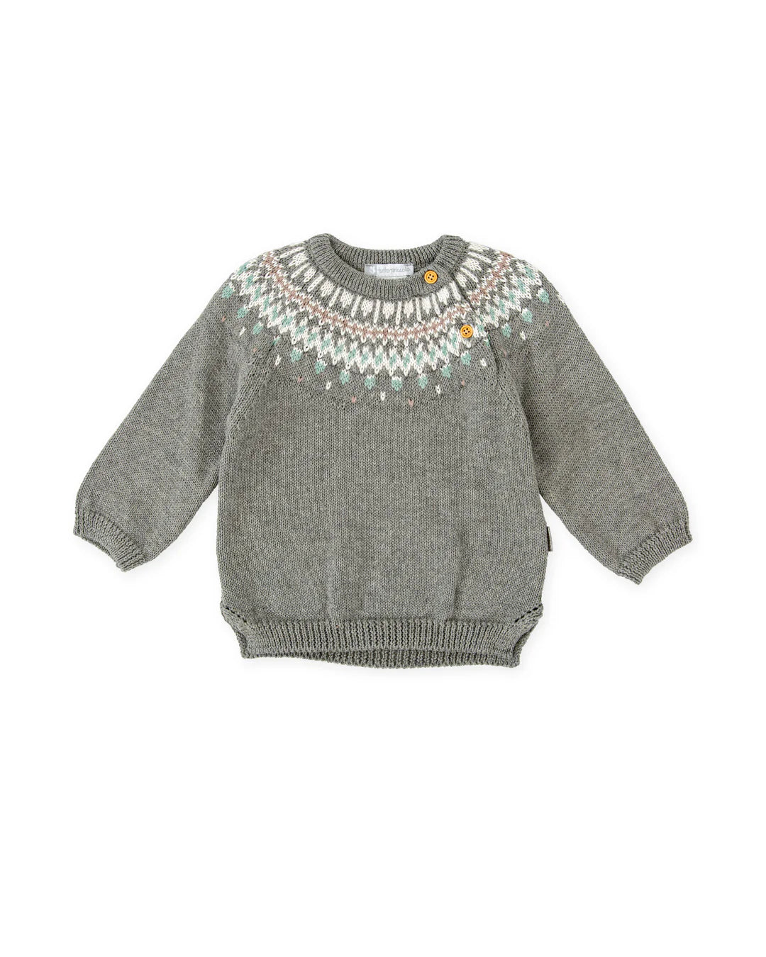 TUTTO PICCOLO Boys Grey & Beige Jumper