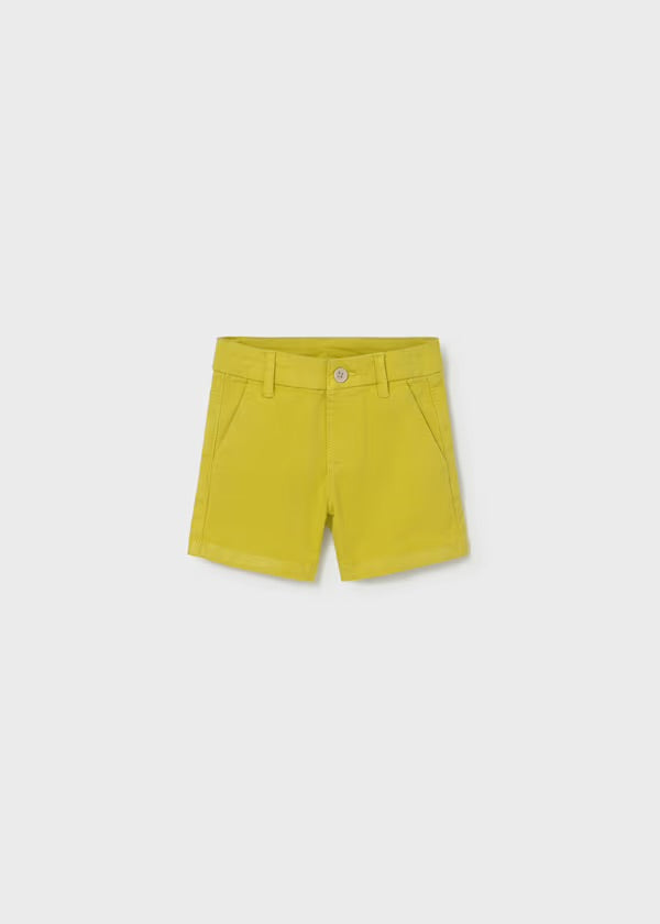 Mayoral Capri-yellow chino shorts for boys, back view