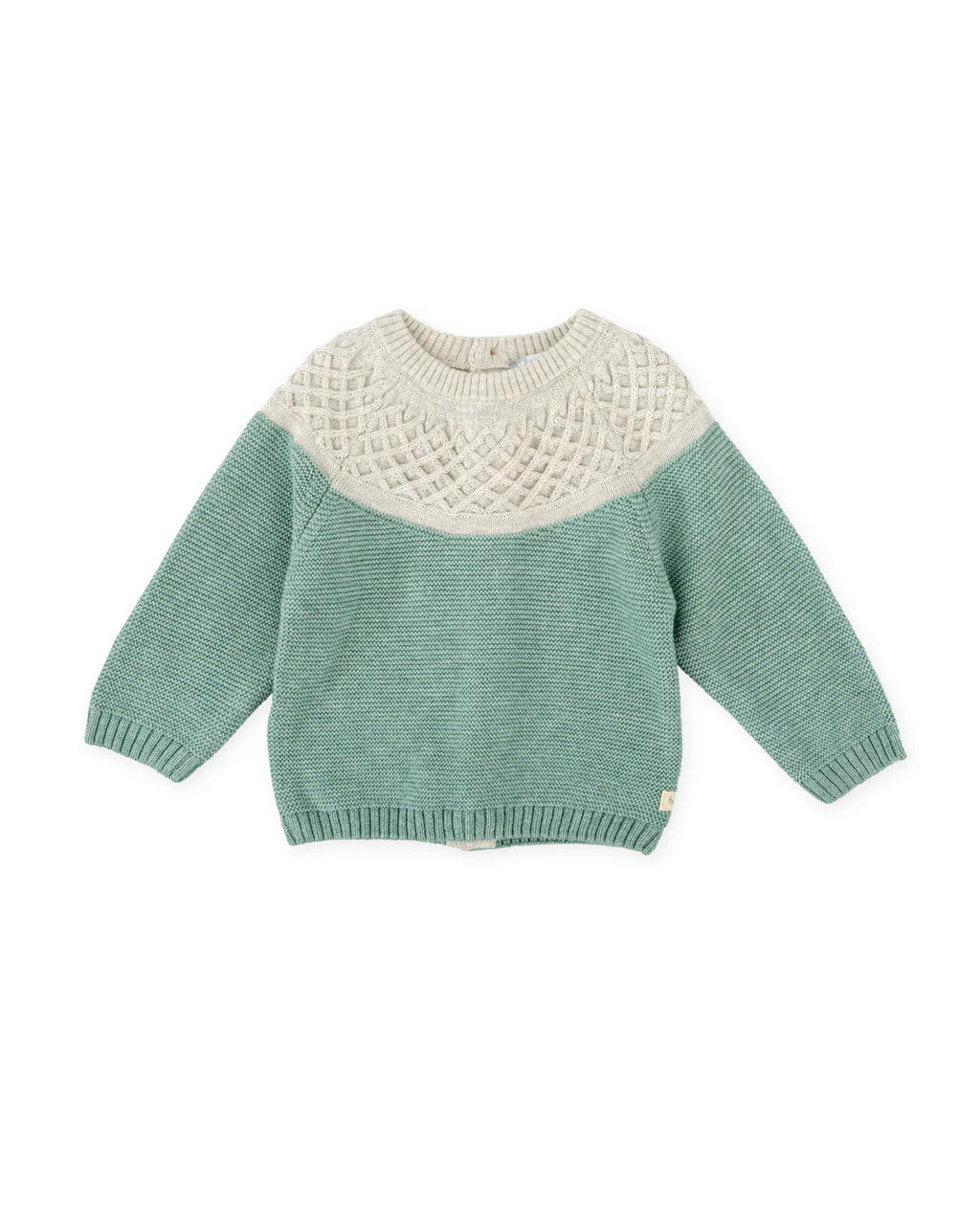 AW25 TUTTO PICCOLO Boys Green & Grey Trouser Set with Jumper