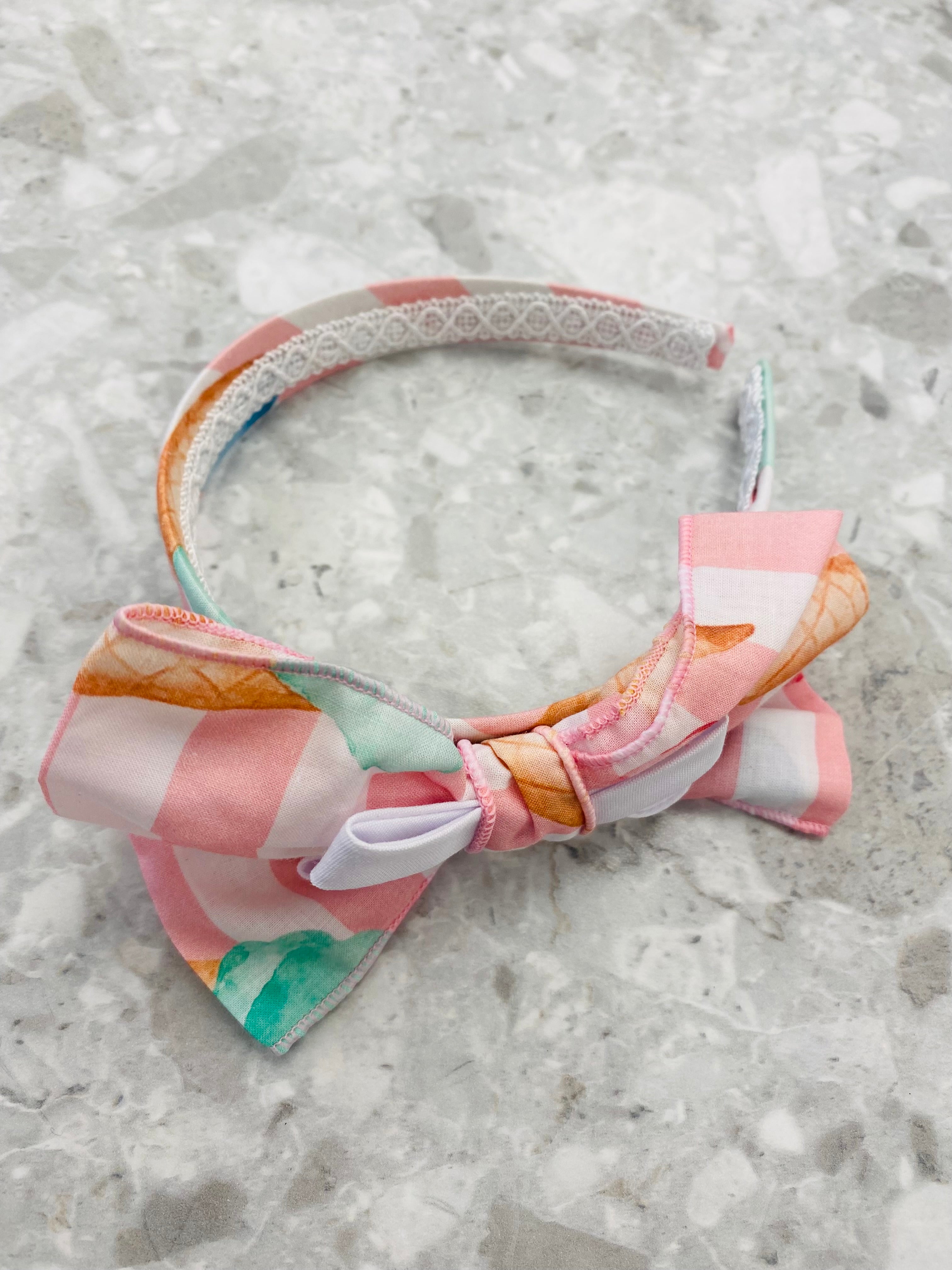 BABINE Ice Cream Girls Pink Headband