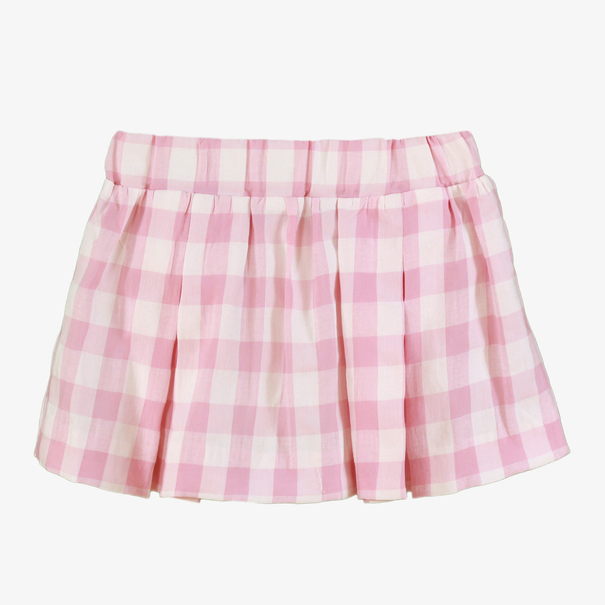Miranda Pink Gingham girls skirt and white top product detail