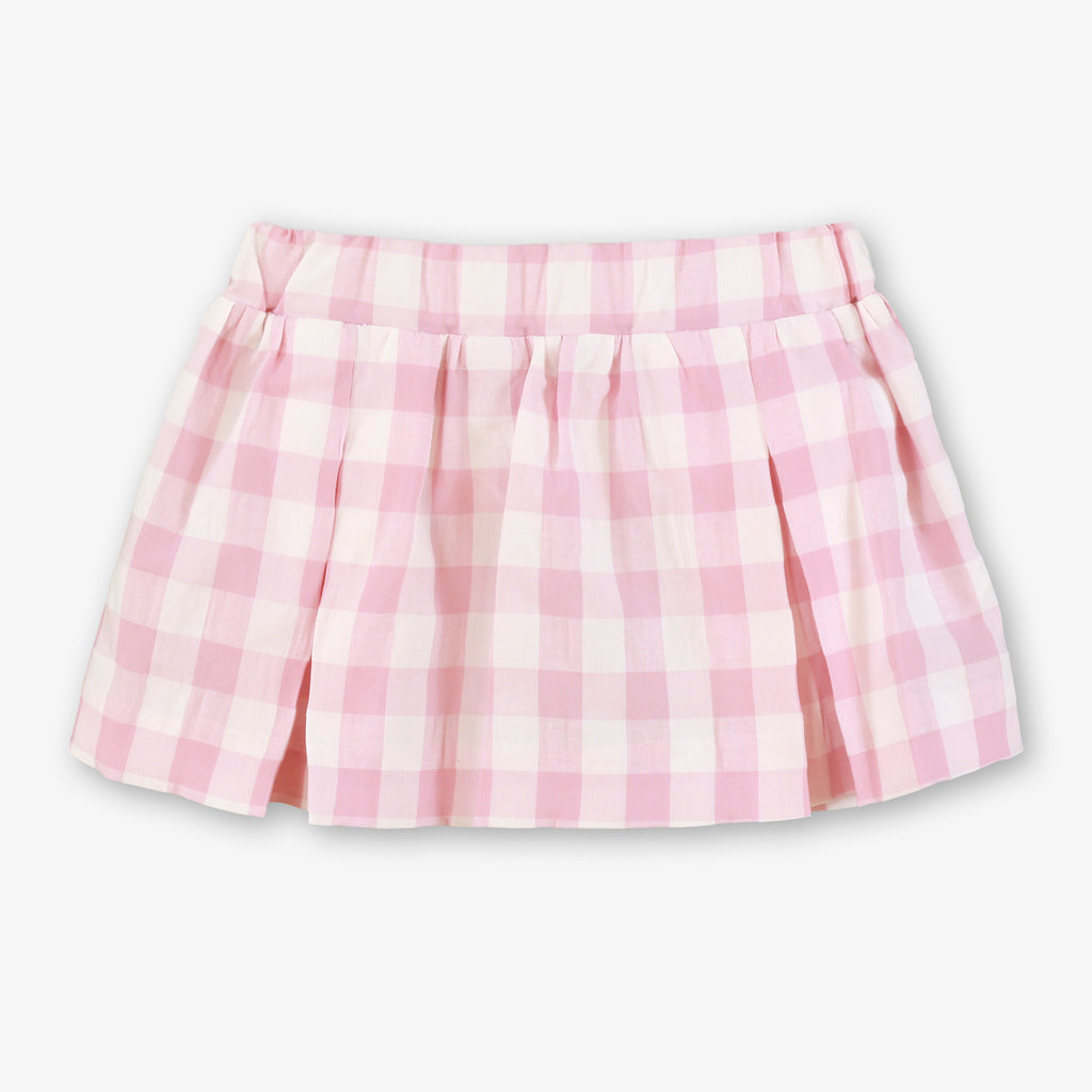MIRANDA Pink Gingham Girls Skirt Set - 602F