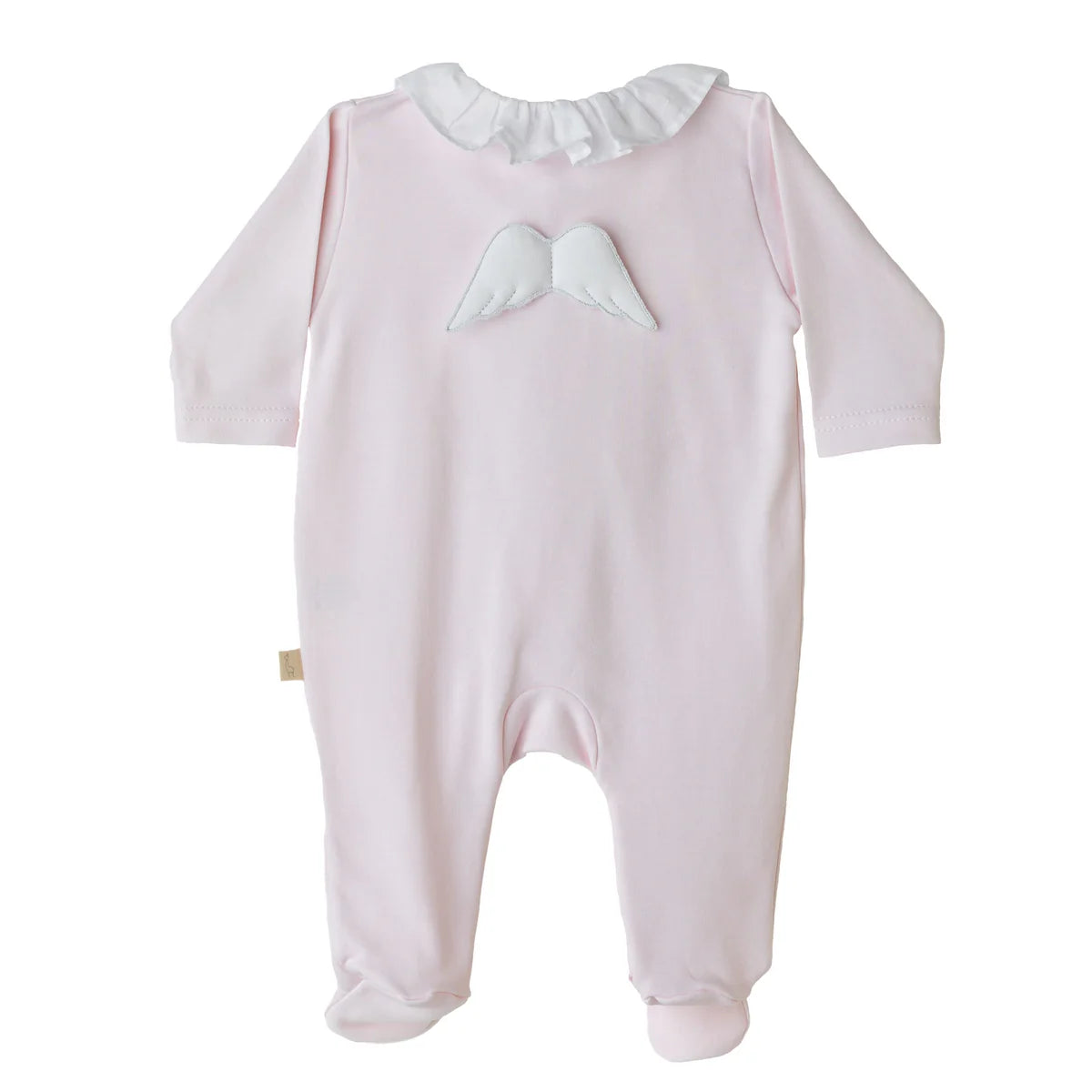 BABY GI Angel Wings Pink Girls Frill Collar Cotton Babygrow