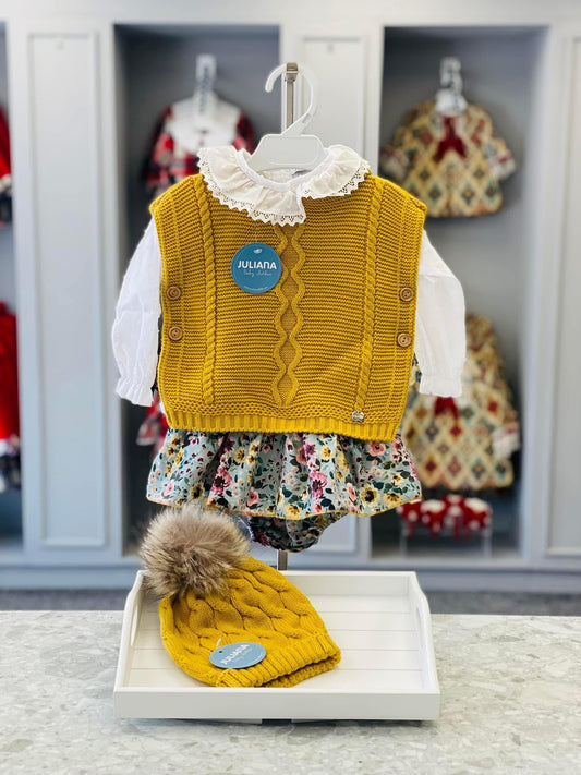 JULIANA AW22 Membrillo Girls Three Piece Jam Pant Set - CLEARANCE SALE