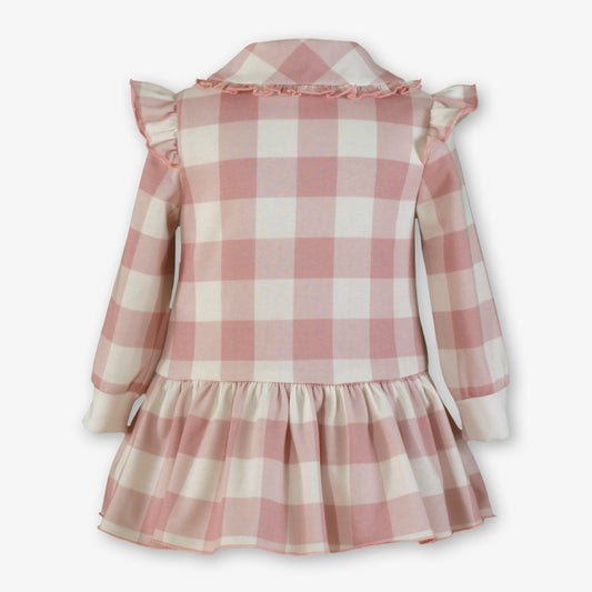 PRE ORDER AW25 MIRANDA Pink Check Girls Dress - 617V