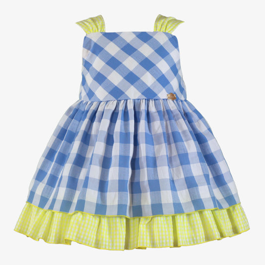 MIRANDA SS25 Blue Girls Gingham Check Dress - 622V