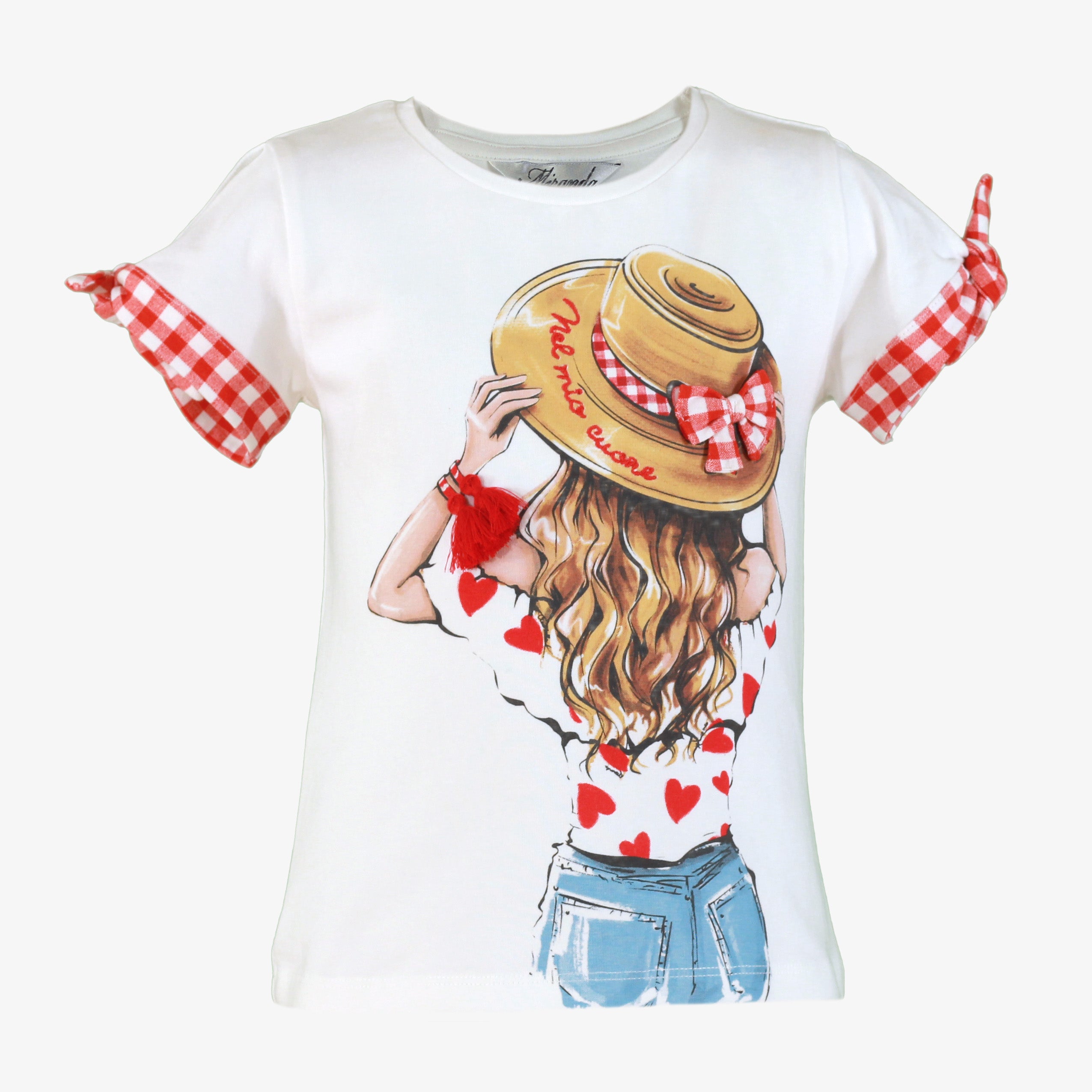 MIRANDA Red Gingham Girls Leggings Set - 624/5