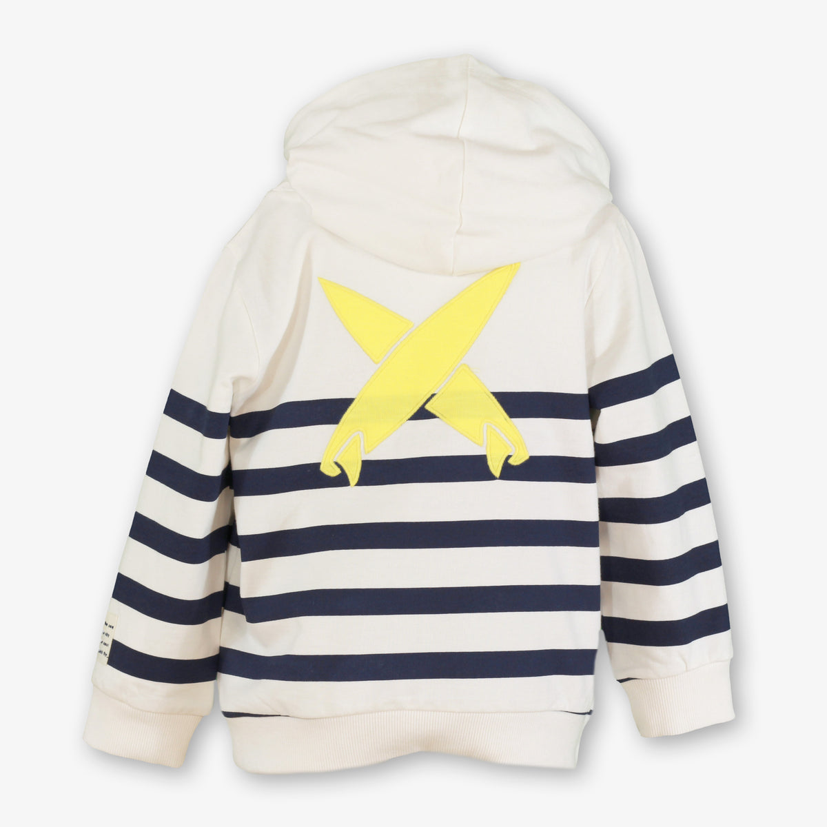Miranda navy stripe boys hoodie sweatshirt - alternate view - 630/1