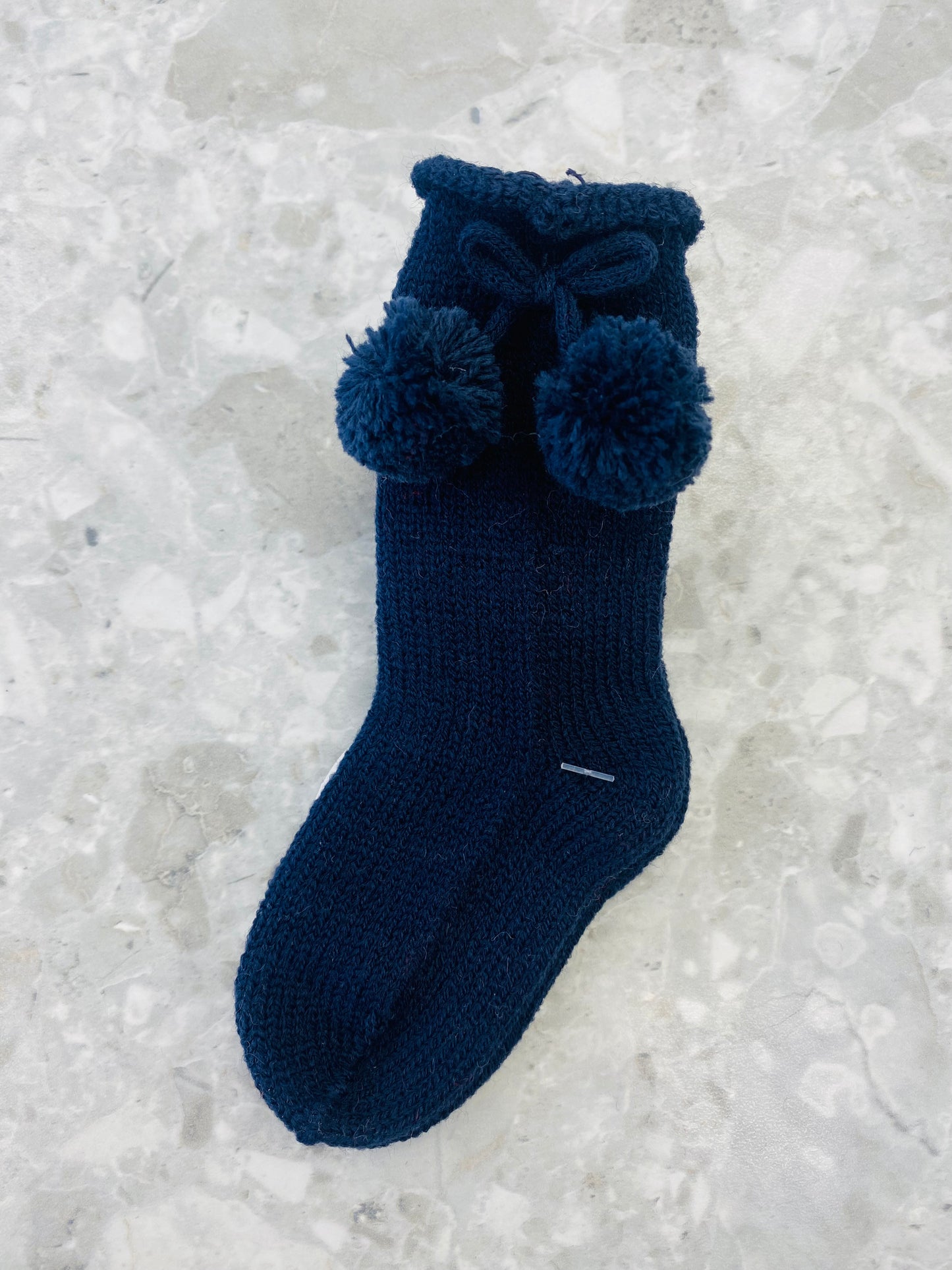AW25 JULIANA Armonia Navy Pom Pom Socks - 520