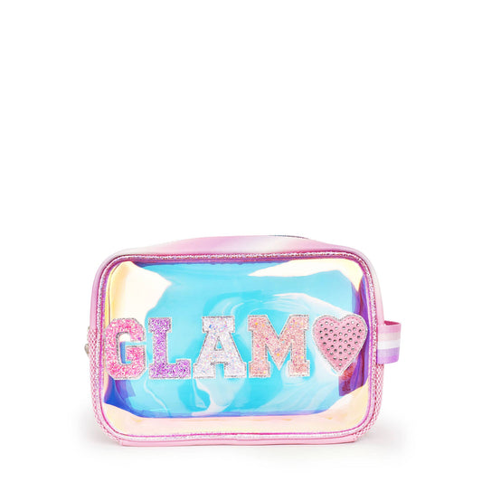 OMG ACCESSORIES 'Glam' Clear Glazed Pouch