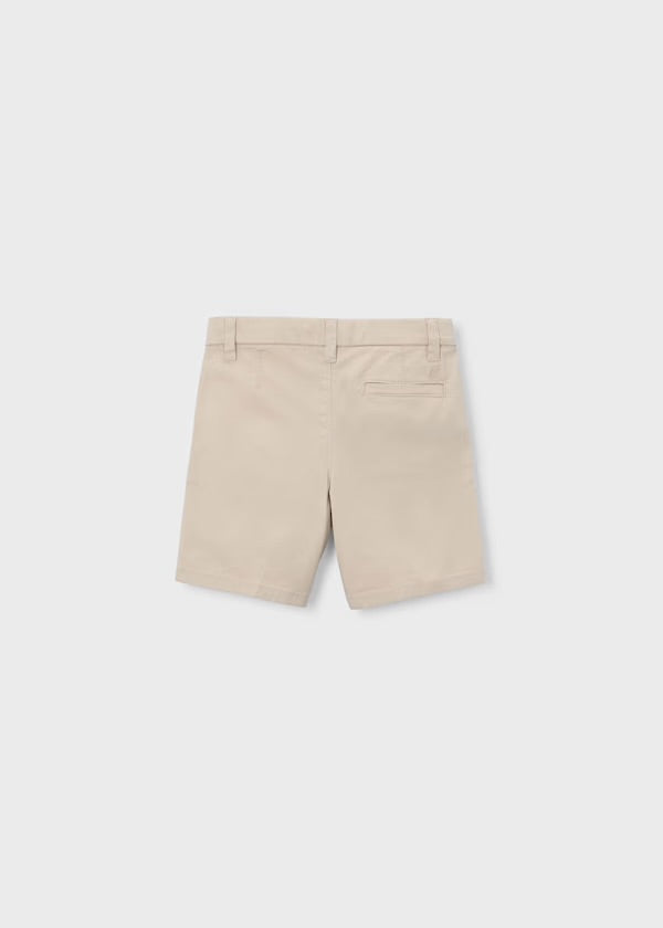 Mayoral beige chino shorts for boys, back view