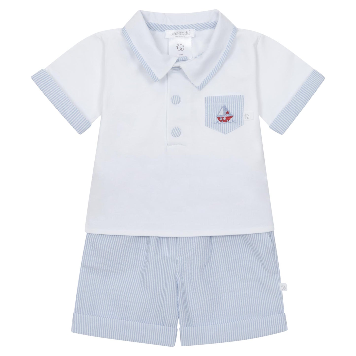 DEOLINDA SS25 Victory Boys Blue & White Short Set - 25805