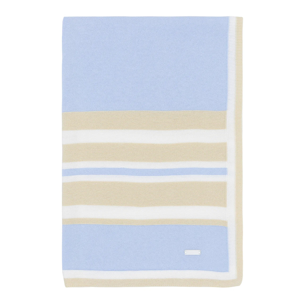 AW25 BLUES BABY Rochefort Boys Blue Knitted Blanket - 2131