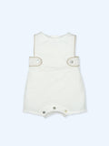 MAC ILUSION Safari Boys Beige & White Romper - 9786