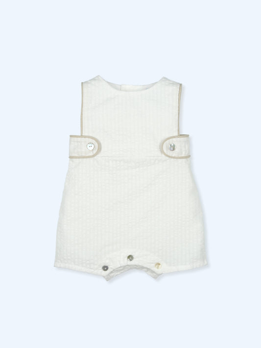 MAC ILUSION SS25 Jazzy Boys White & Beige Romper - 9787