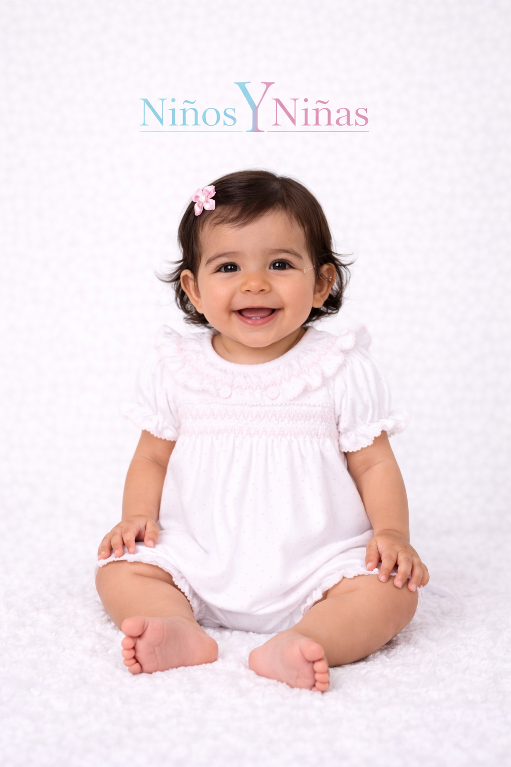 DEOLINDA Confetti Girls Pink & White Romper - 26714