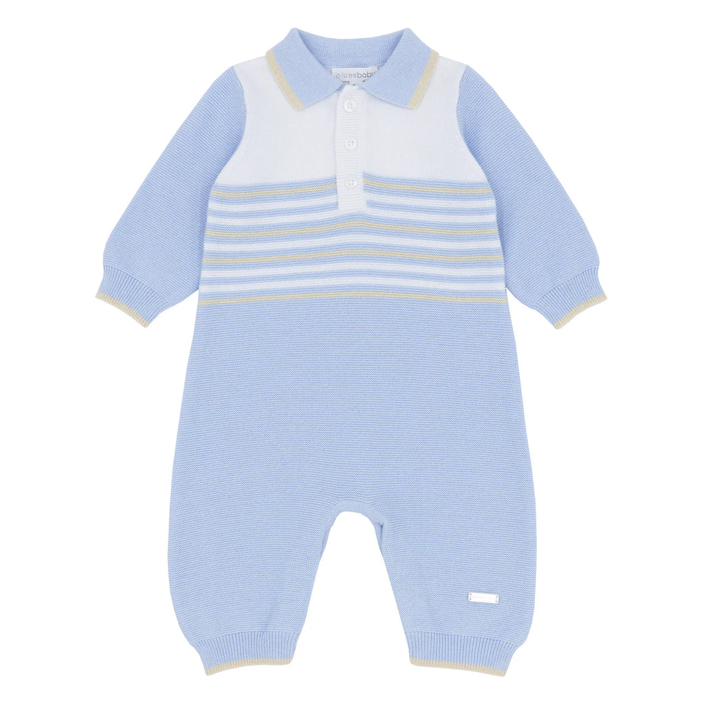 Blues Baby Herve Boys Blue Knitted Romper – 2091
