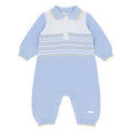 BLUES BABY Herve Boys Blue Knitted Romper - 2091