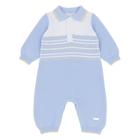 AW25 BLUES BABY Herve Boys Blue Knitted Romper - 2091