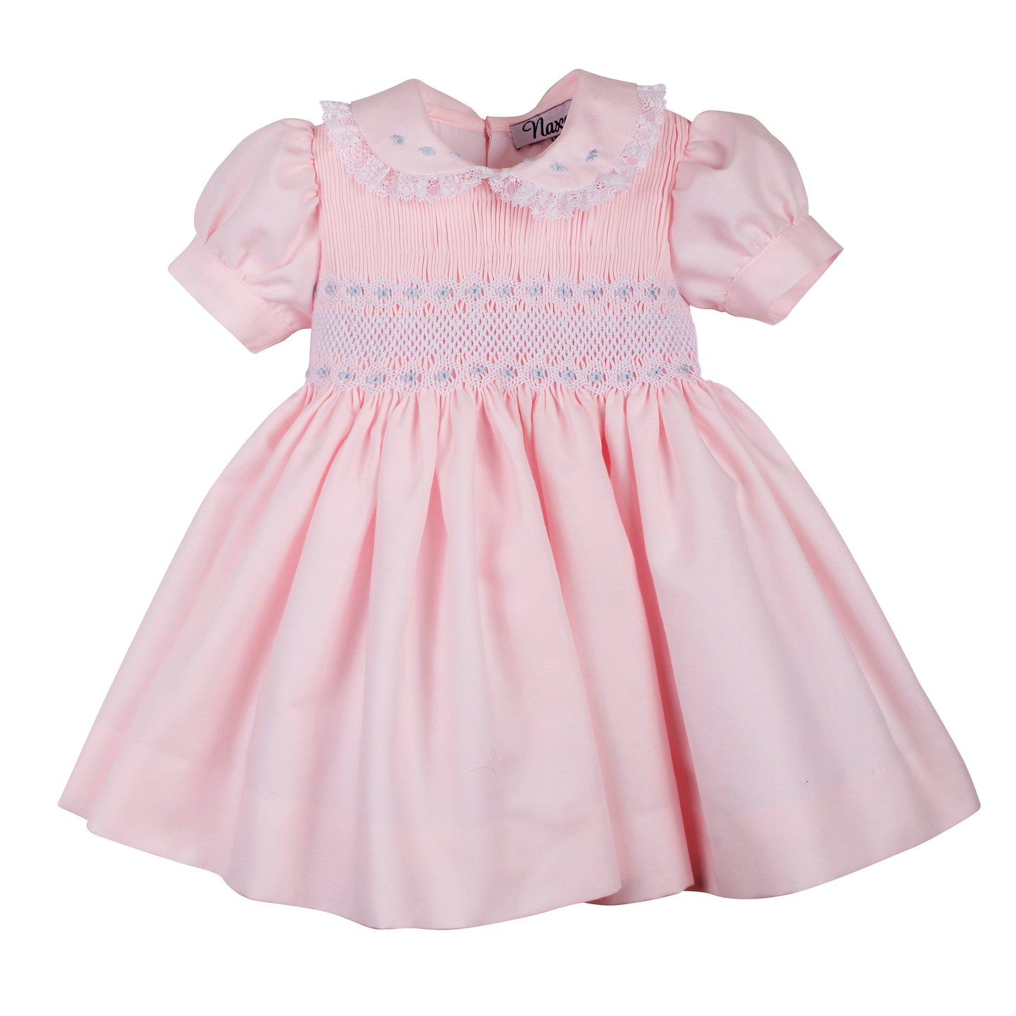 NAXOS Pink Girls Smocked Dress - 7425