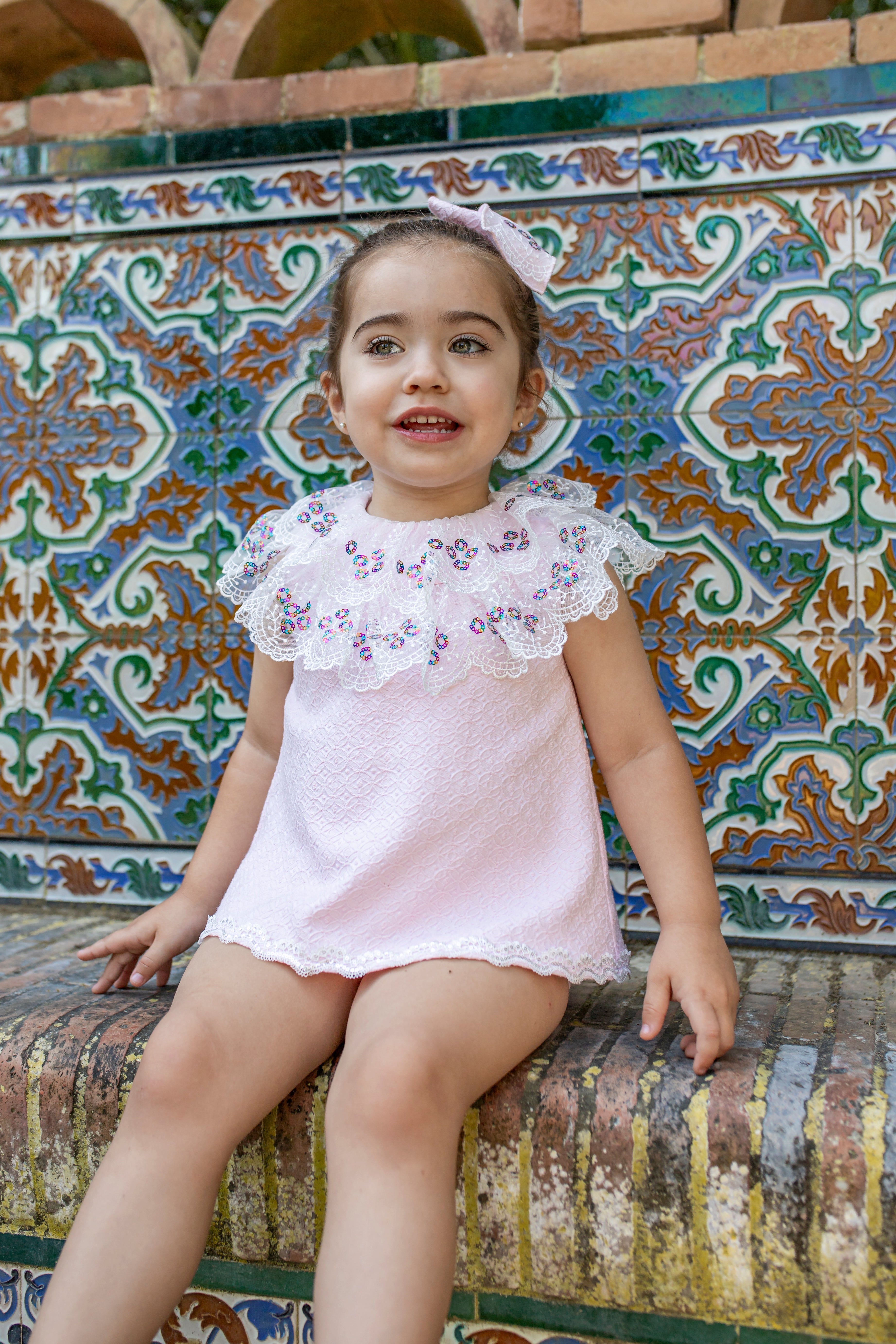 NAXOS SS25 Rosado Girls Pink Sequin Dress & Knickers - CLEARANCE SALE