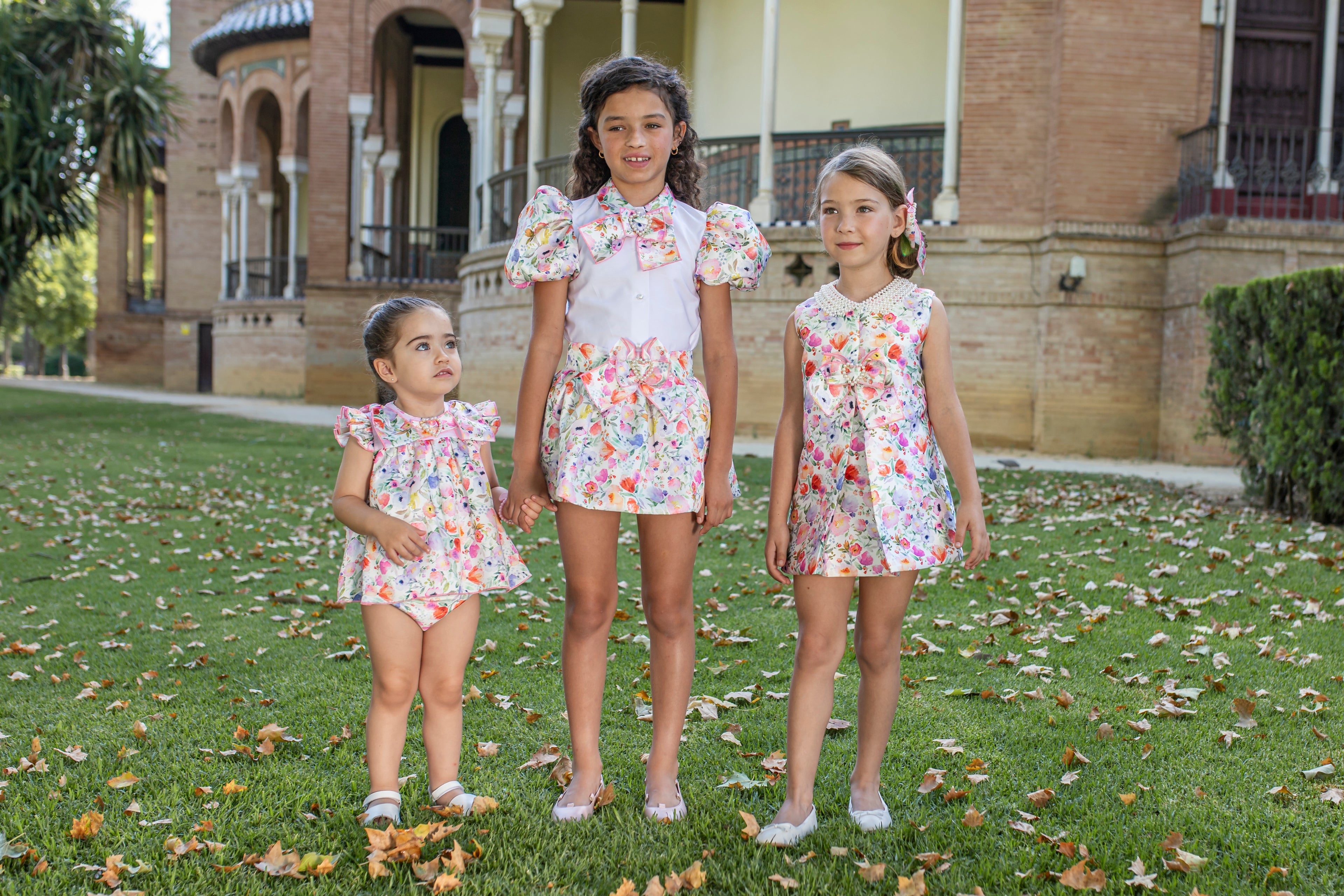 NAXOS SS25 Lila Girls Multicolour Floral A-Line Dress - 7543