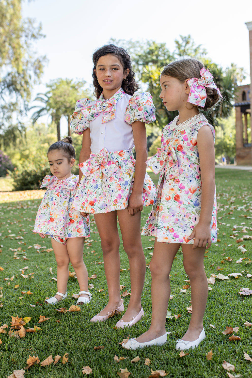 NAXOS SS25 Lila Girls Multicolour Floral A-Line Dress - 7543