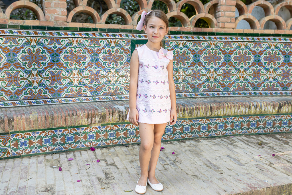 NAXOS SS25 Rosado Girls Pink Sequin A-Line Dress - CLEARANCE SALE