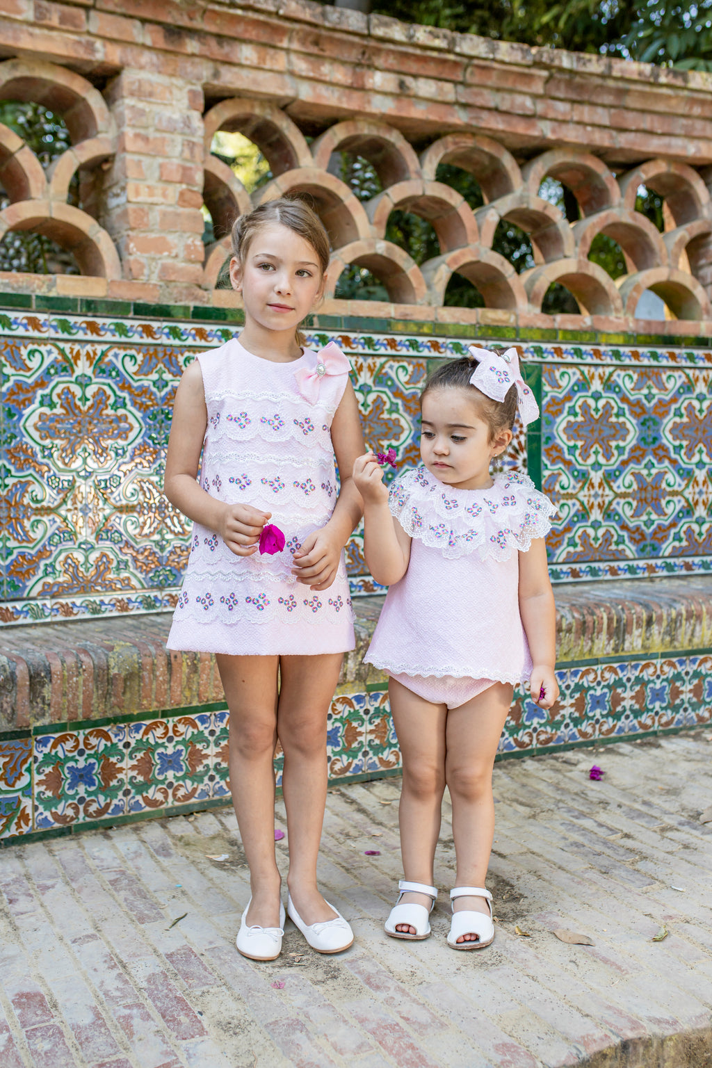 NAXOS SS25 Rosado Girls Pink Sequin A-Line Dress - CLEARANCE SALE