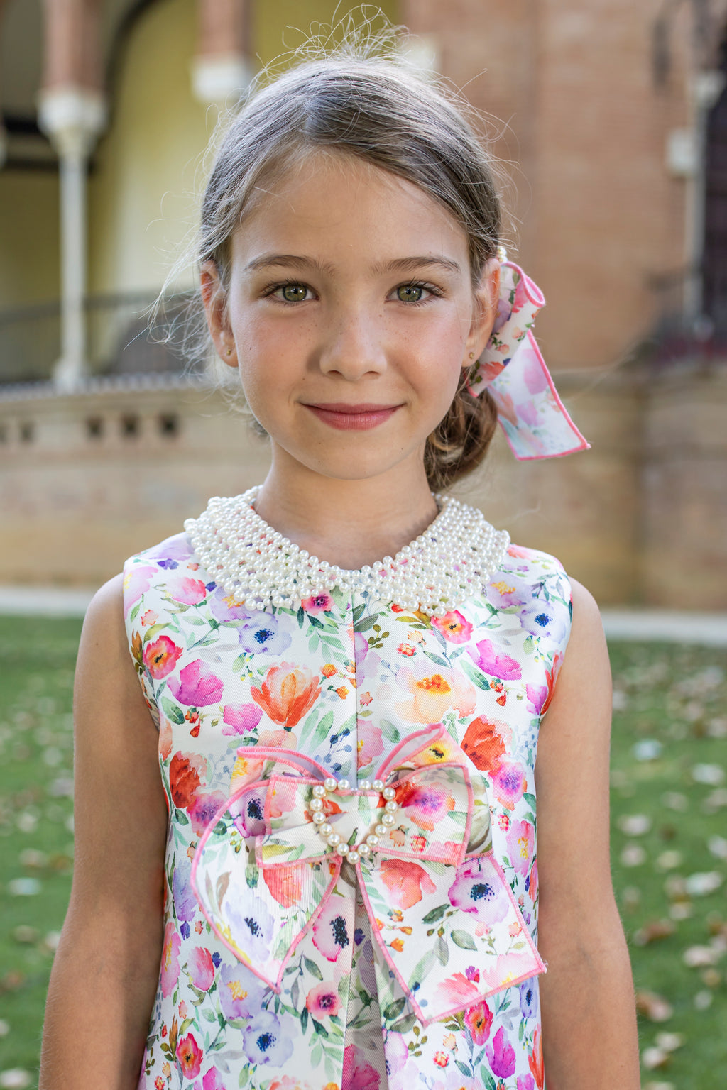 NAXOS SS25 Lila Girls Multicolour Floral A-Line Dress - 7543