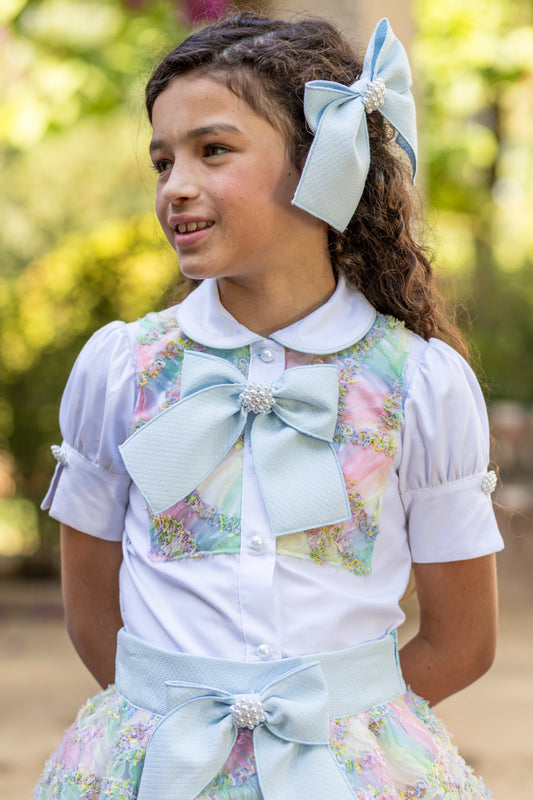 NAXOS SS25 Claro Girls Pastel Tulle Skirt Set - 7546