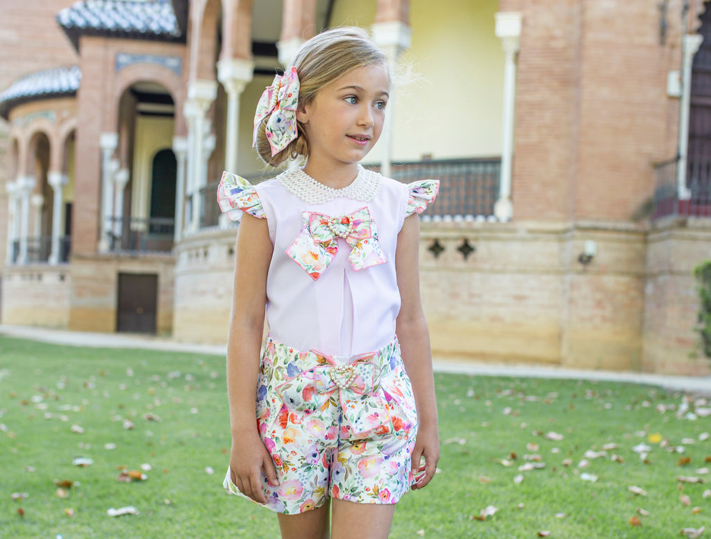 NAXOS SS25 Lila Girls Multicolour Short Set - CLEARANCE SALE