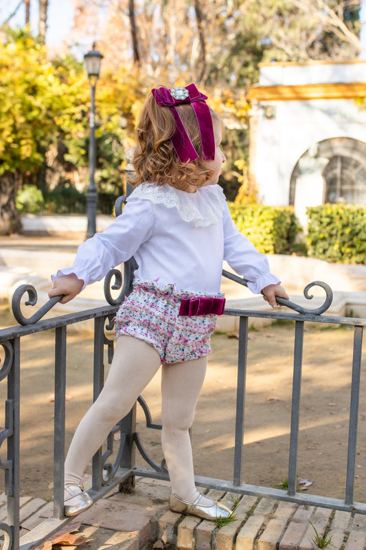 PRE ORDER AW25 NAXOS Purple Tweed Girls Jam Pant Set - 7604