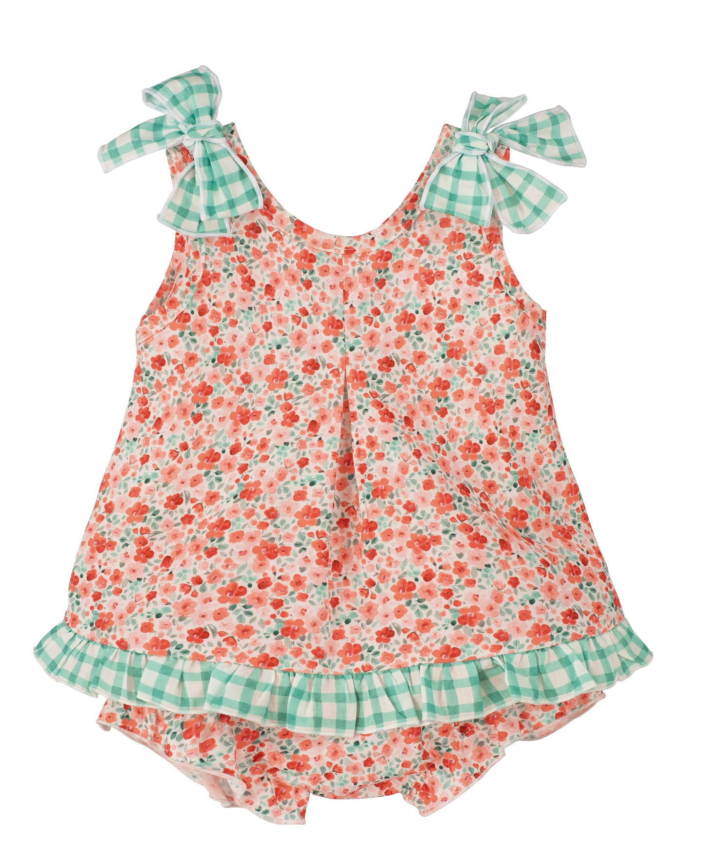 CALAMARO Prunela Baby Girls Mint Floral Jam Pant Set - 25055